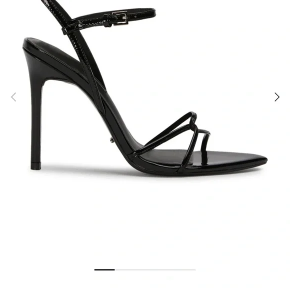 Tony Bianco Maya Elegant Black Strappy Heels patent - Picture 3 of 7